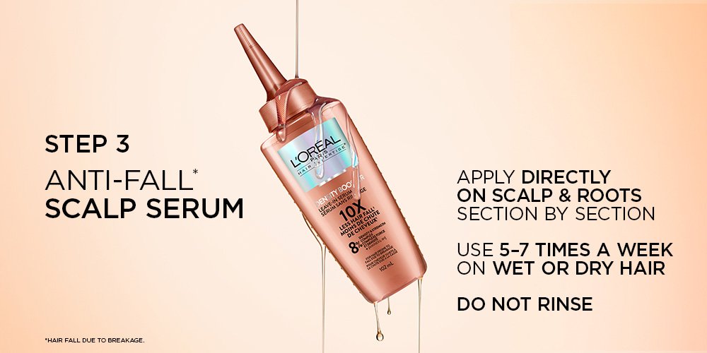 The hair serum density booster is the step 3
